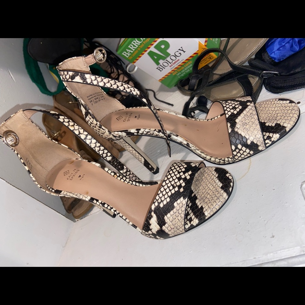 Call it Spring Snake Print Heels